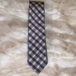 Kenneth Cole plaid slim tie